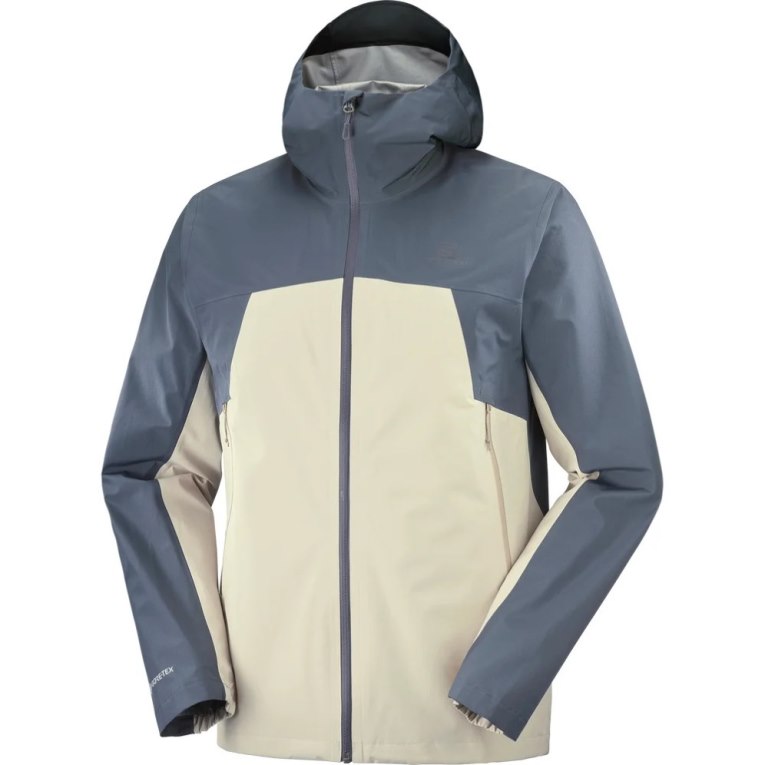 Chaquetas Shell Salomon Outline GTX 2.5 Layers Impermeables Hombre Negros Beige | MX NEAZ967